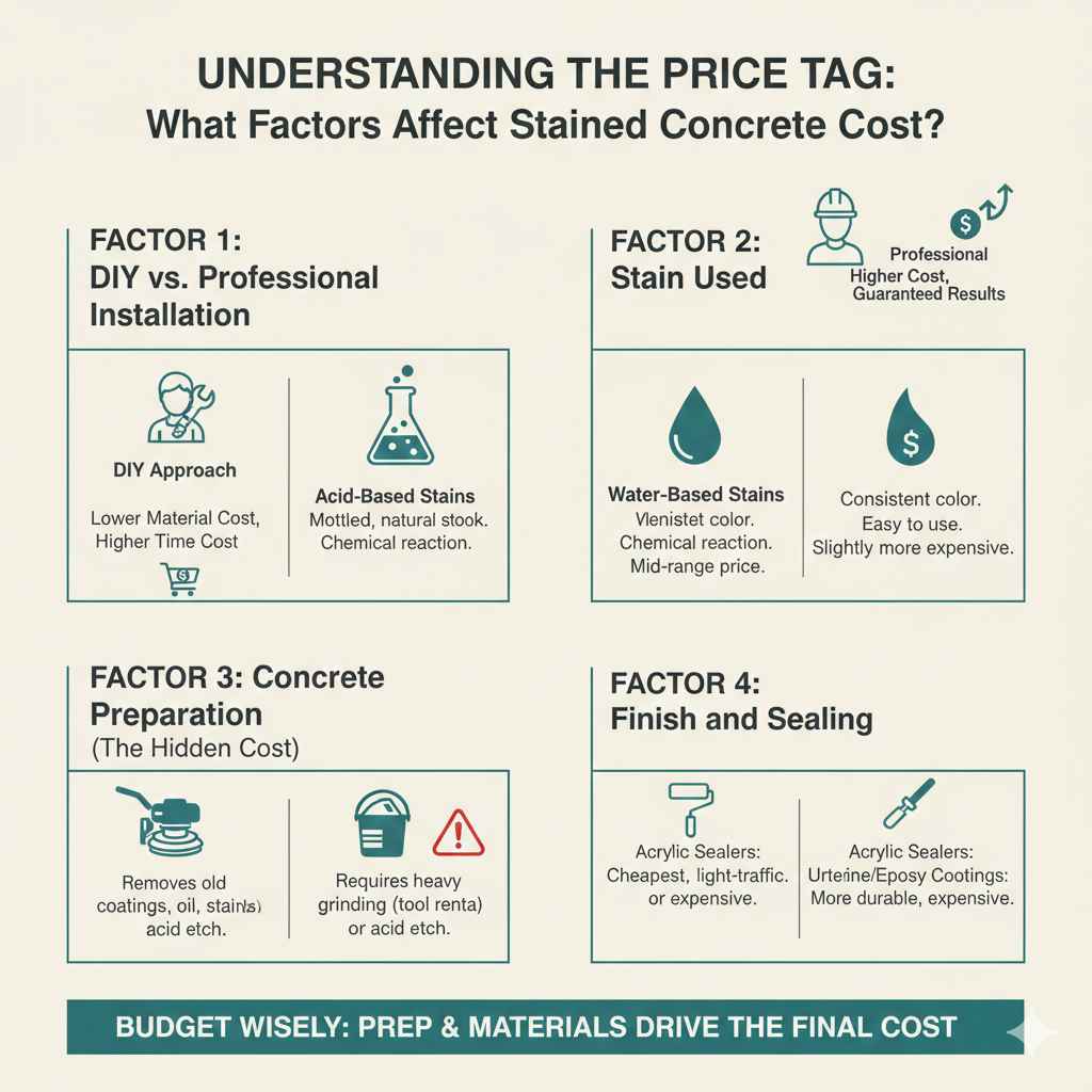 What Factors Really Affect Stained Concrete Cost