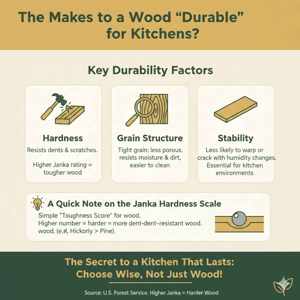 What Makes a Wood “Durable” for Kitchens