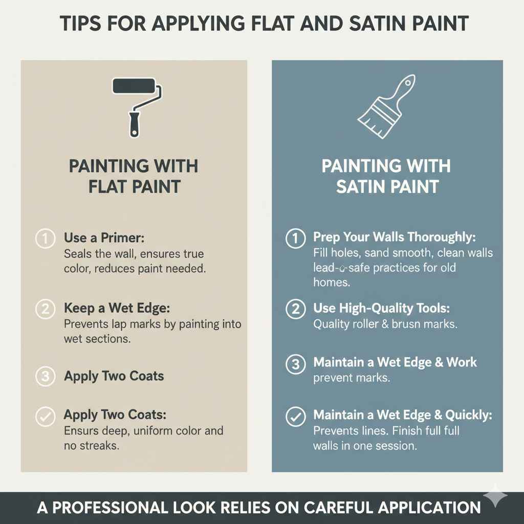 Tips for Applying Flat and Satin Paint
