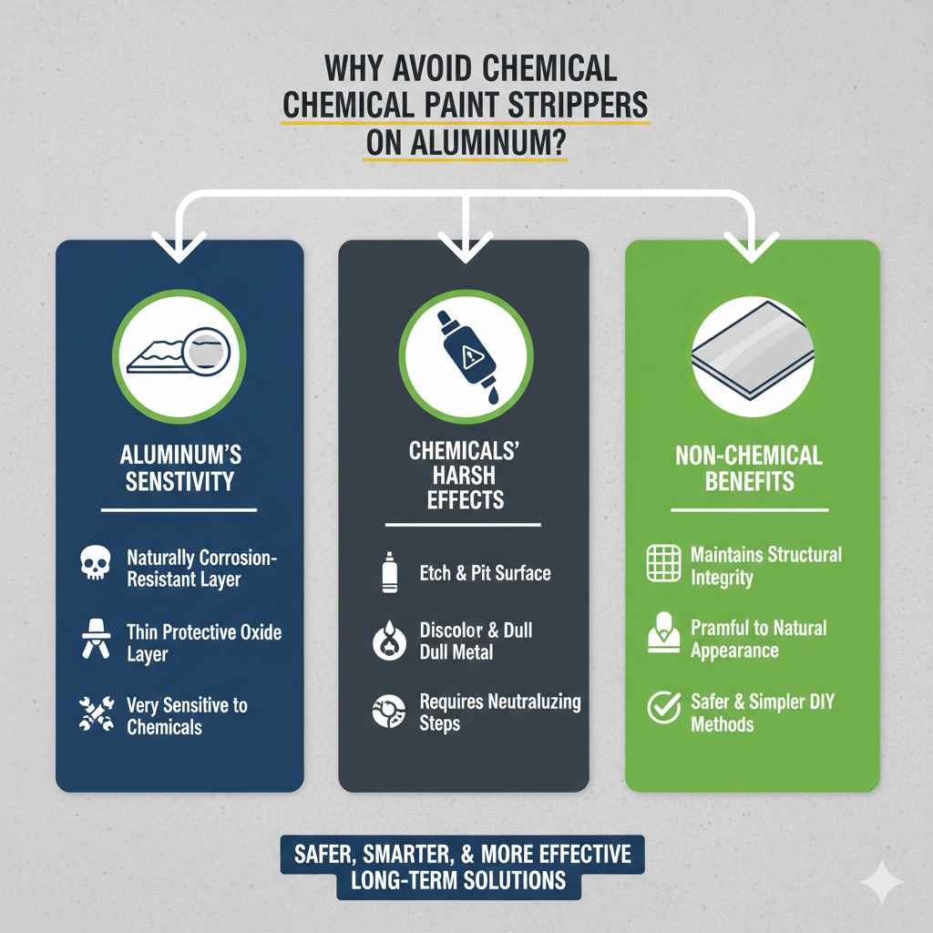 Why Avoid Chemical Paint Strippers on Aluminum