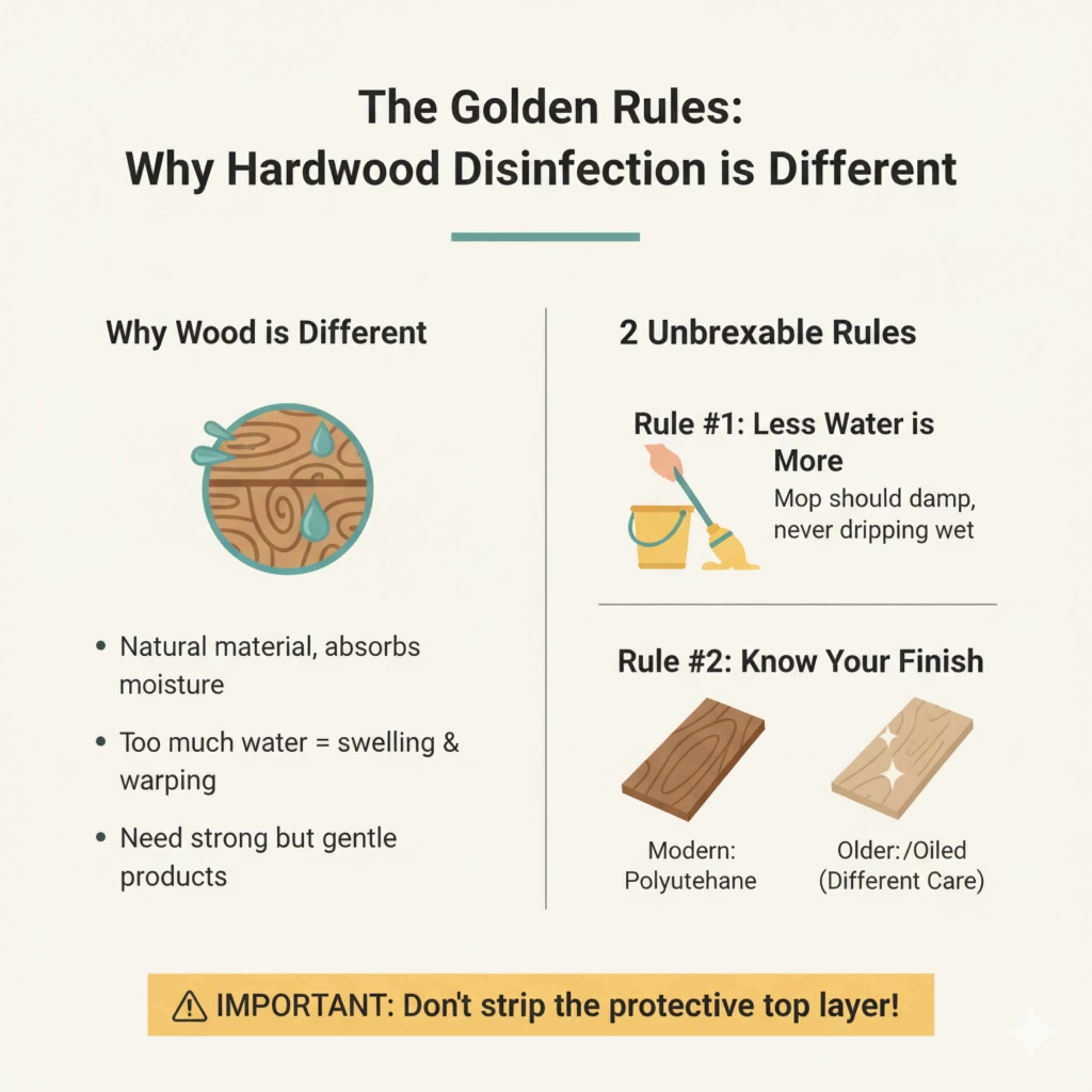 Why Hardwood Disinfection is Different