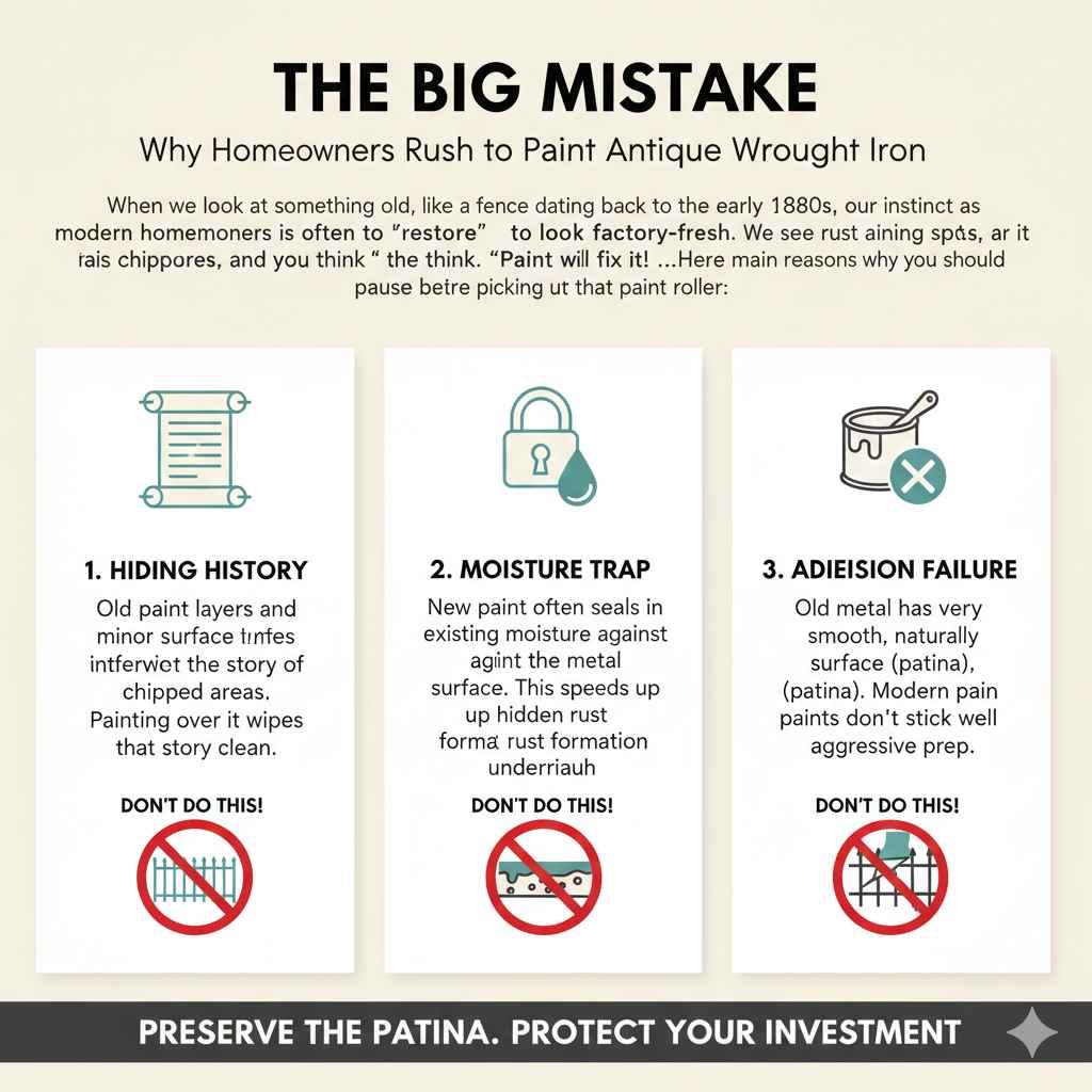 Why Homeowners Rush to Paint Antique Wrought Iron