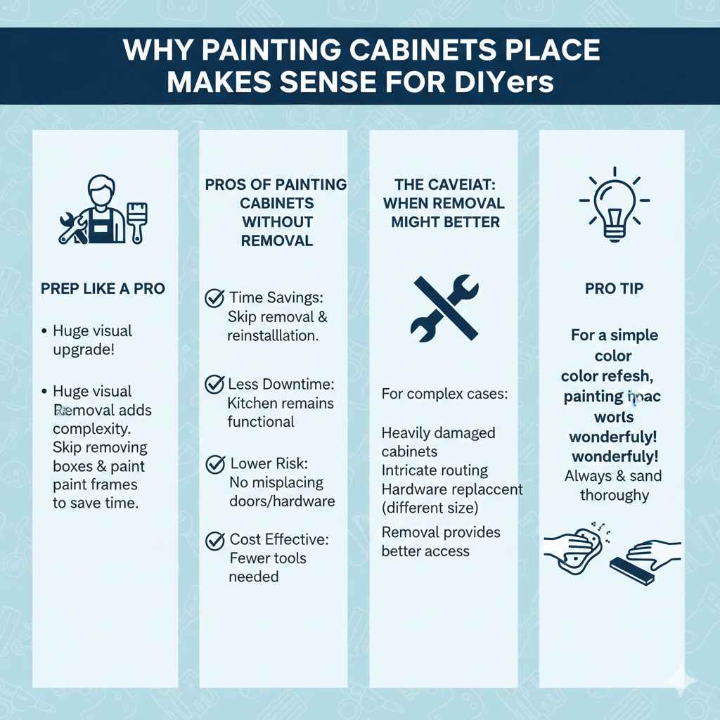 Why Painting Cabinets In Place Makes Sense for DIYers
