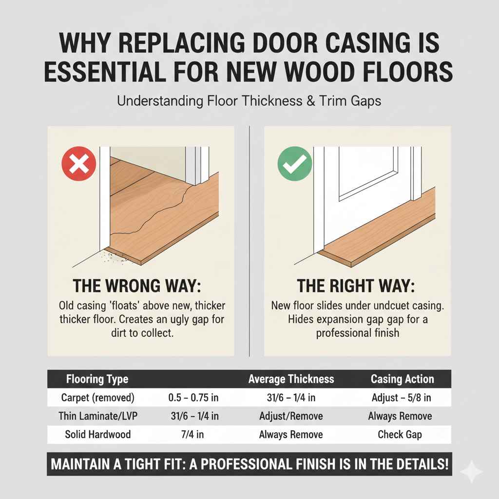 Why Replacing Door Casing When Installing Wood Flooring is Essential