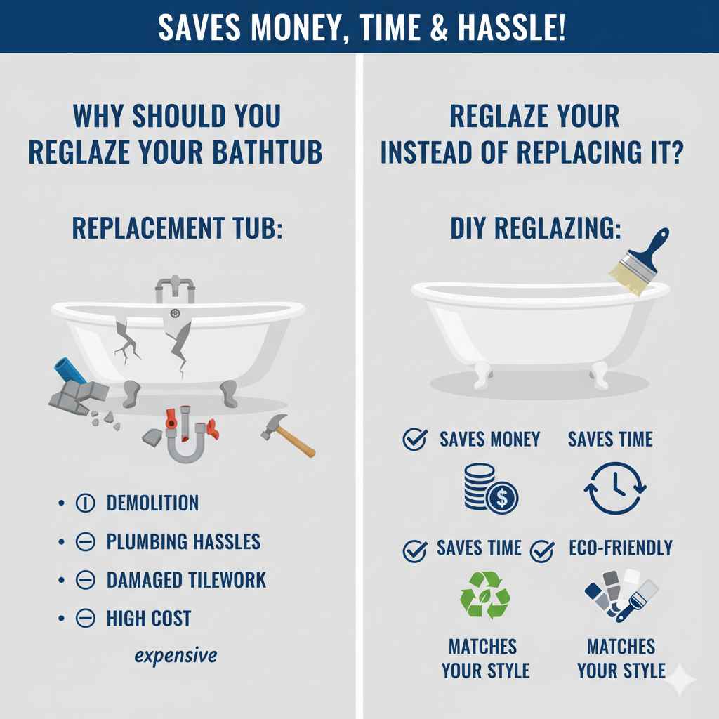 Why Should You Reglaze Your Bathtub Instead of Replacing It