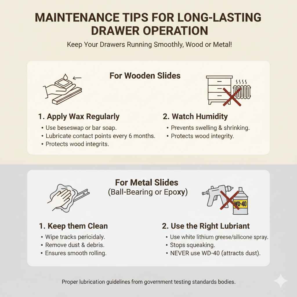 Drawer Slide Types Comparison Summary