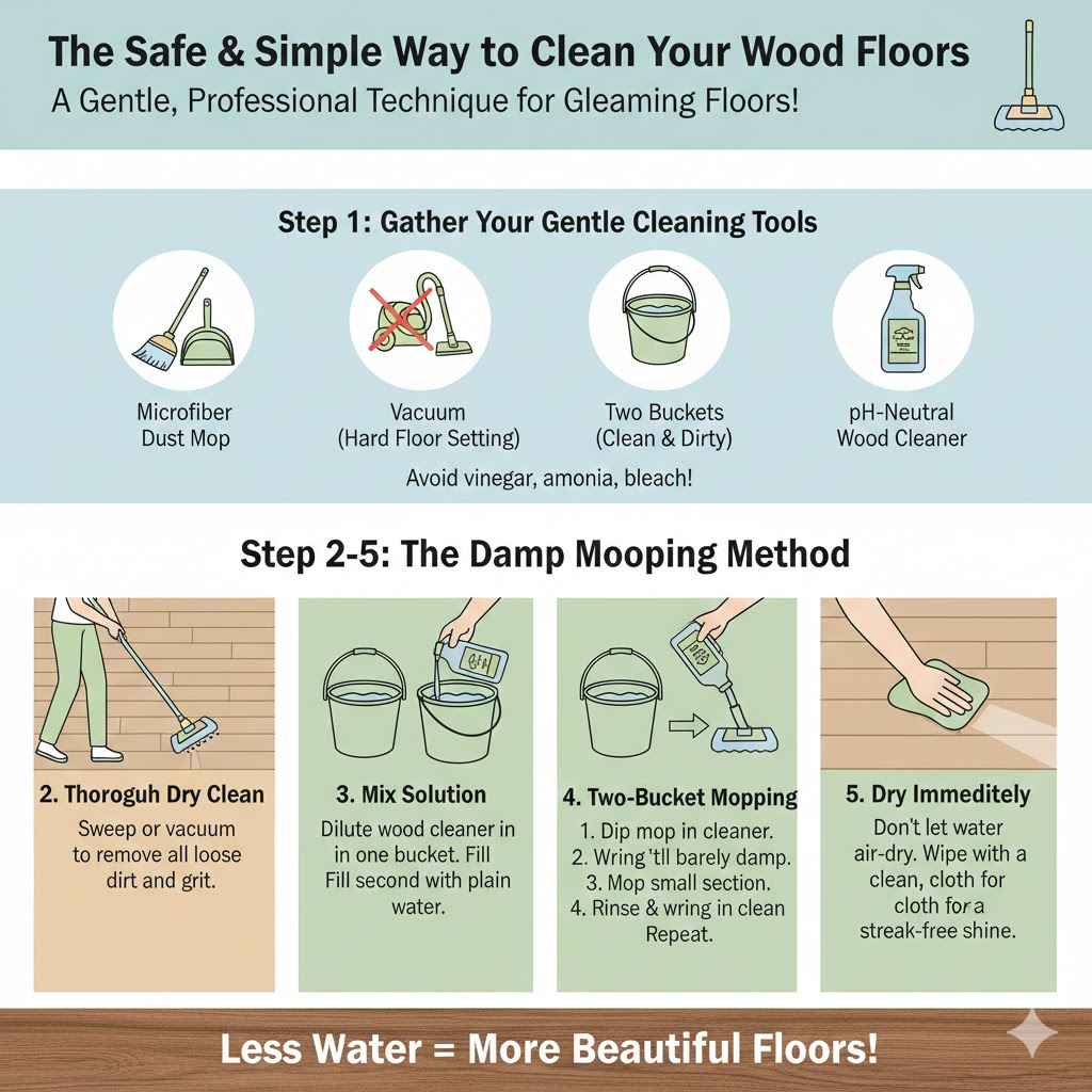 The Safe and Simple Way to Clean Your Wood Floors
