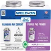 Weld-On 780 PVC solvent cement and purple primer twin pack