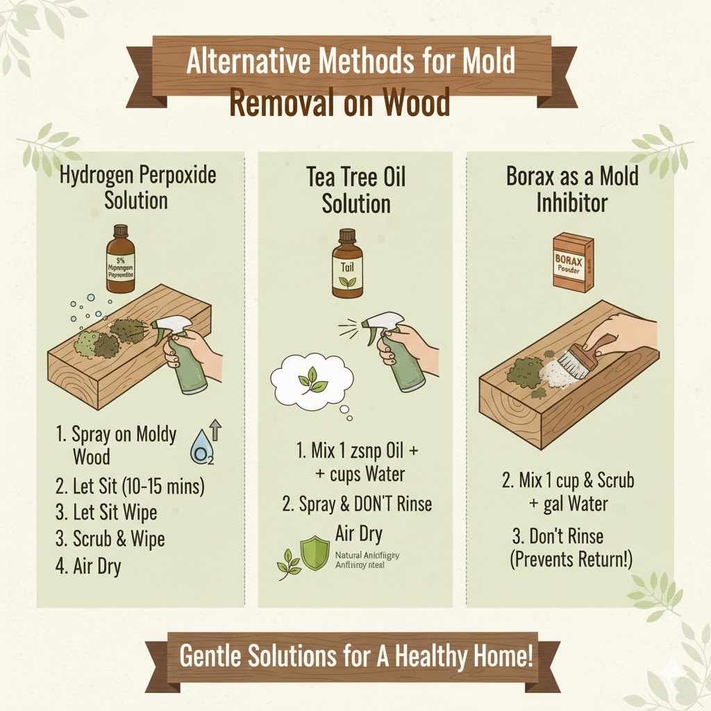 Alternative Methods for Mold Removal on Wood