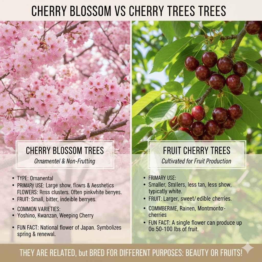 Understanding Cherry Blossom Trees vs Cherry Trees