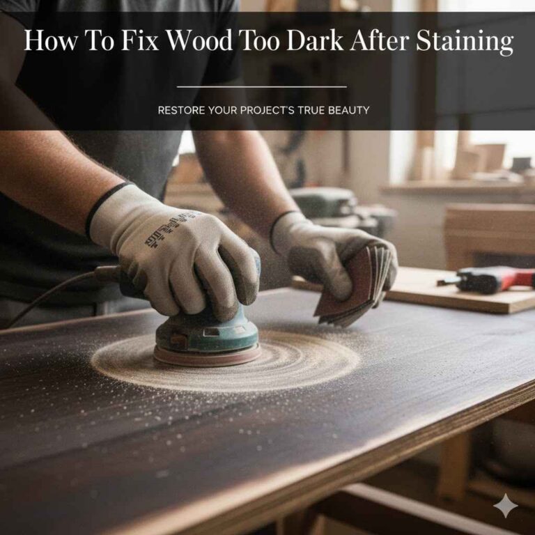 How to Fix Wood Too Dark After Staining
