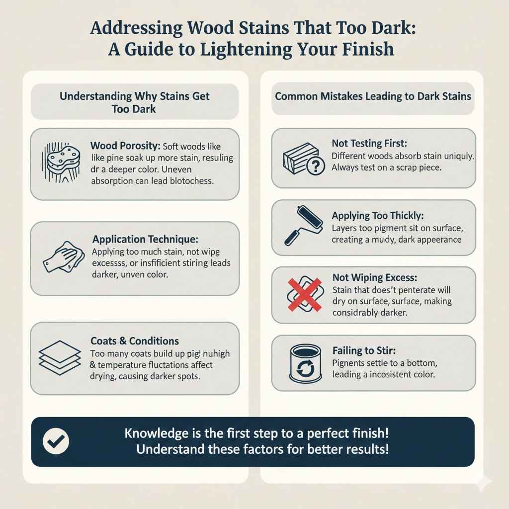 Addressing Wood Stains That Are Too Dark