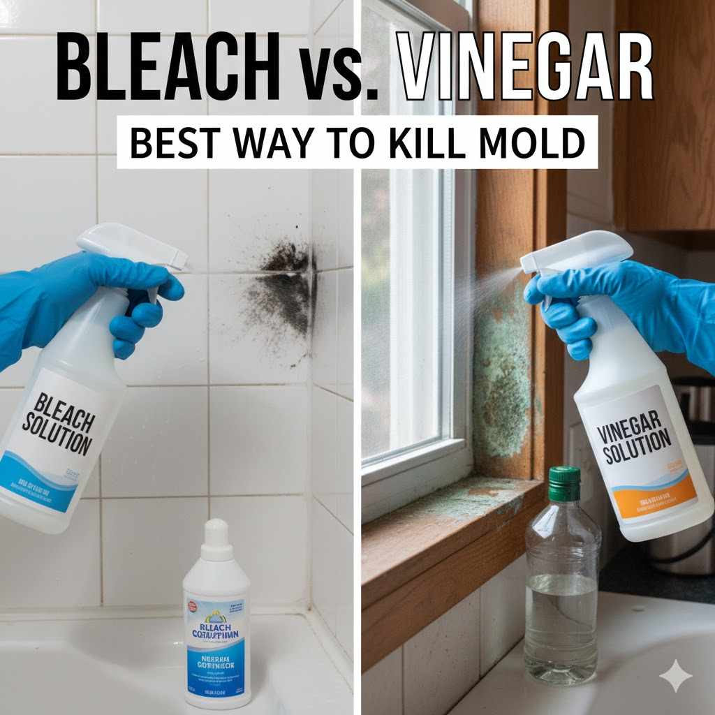 Bleach vs Vinegar Best Way to Kill Mold