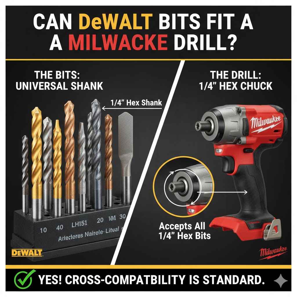 Can DeWalt Bits Fit a Milwaukee Drill