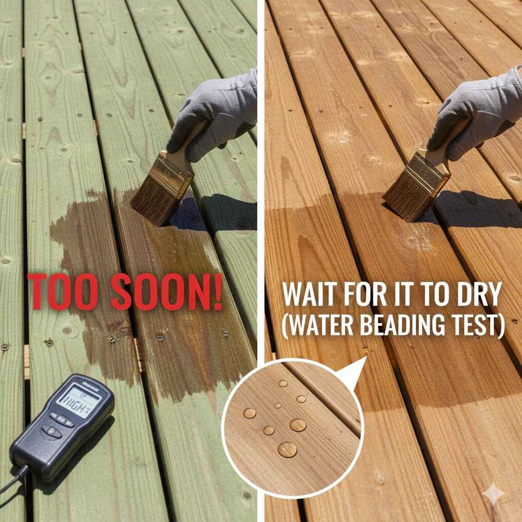 Can Pressure Treated Wood Be Stained Right Away