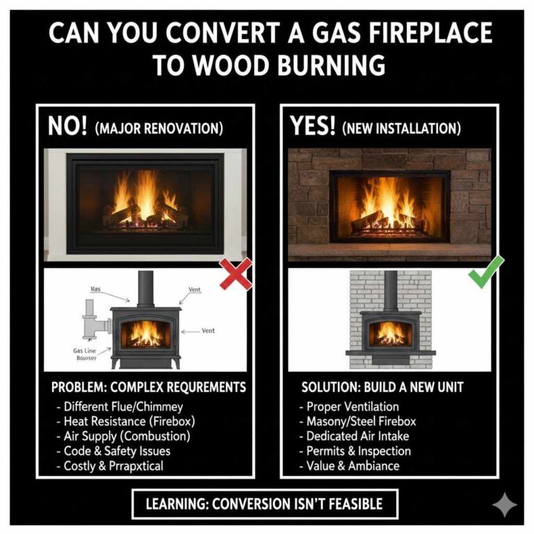 Can You Convert a Gas Fireplace to Wood Burning