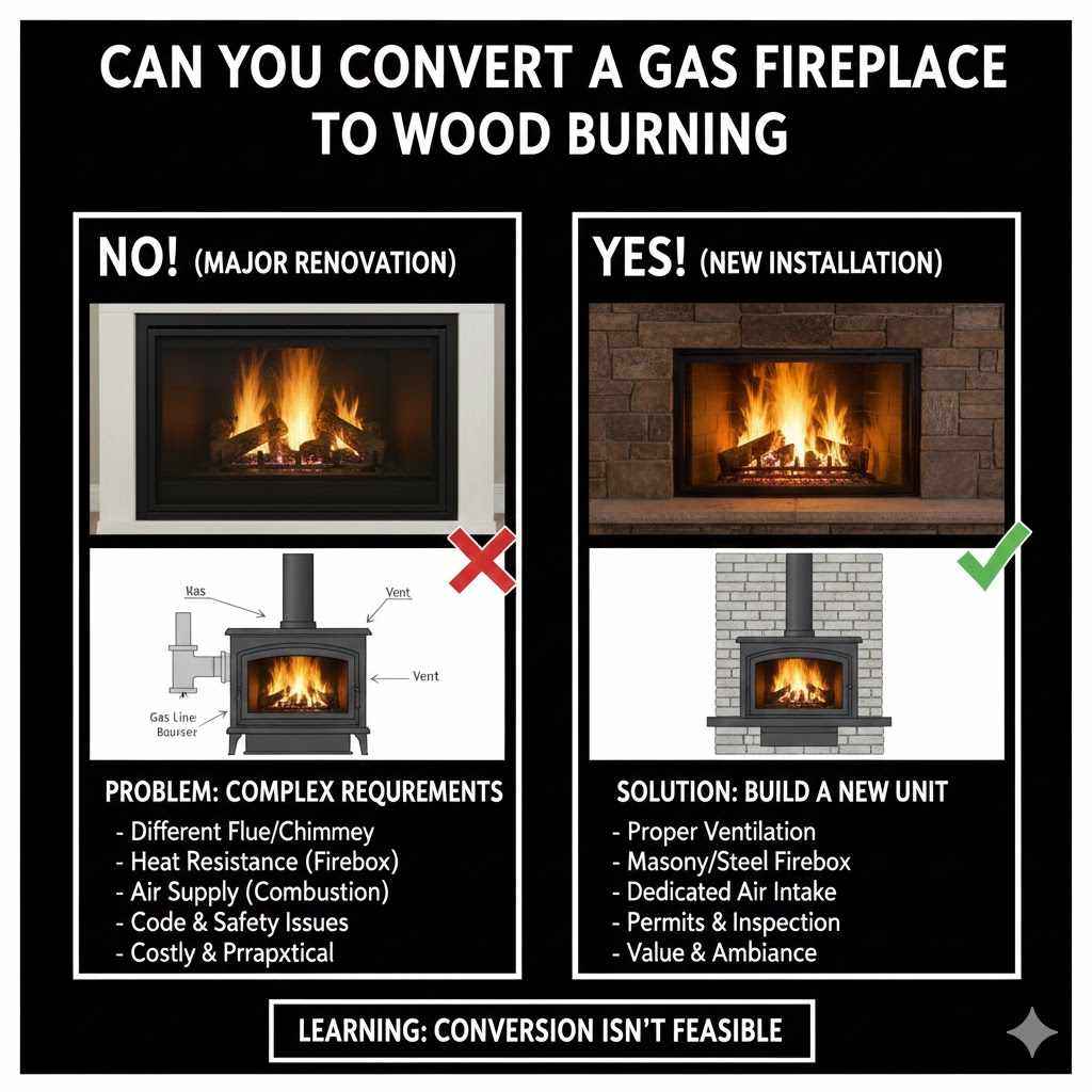 Can You Convert a Gas Fireplace to Wood Burning