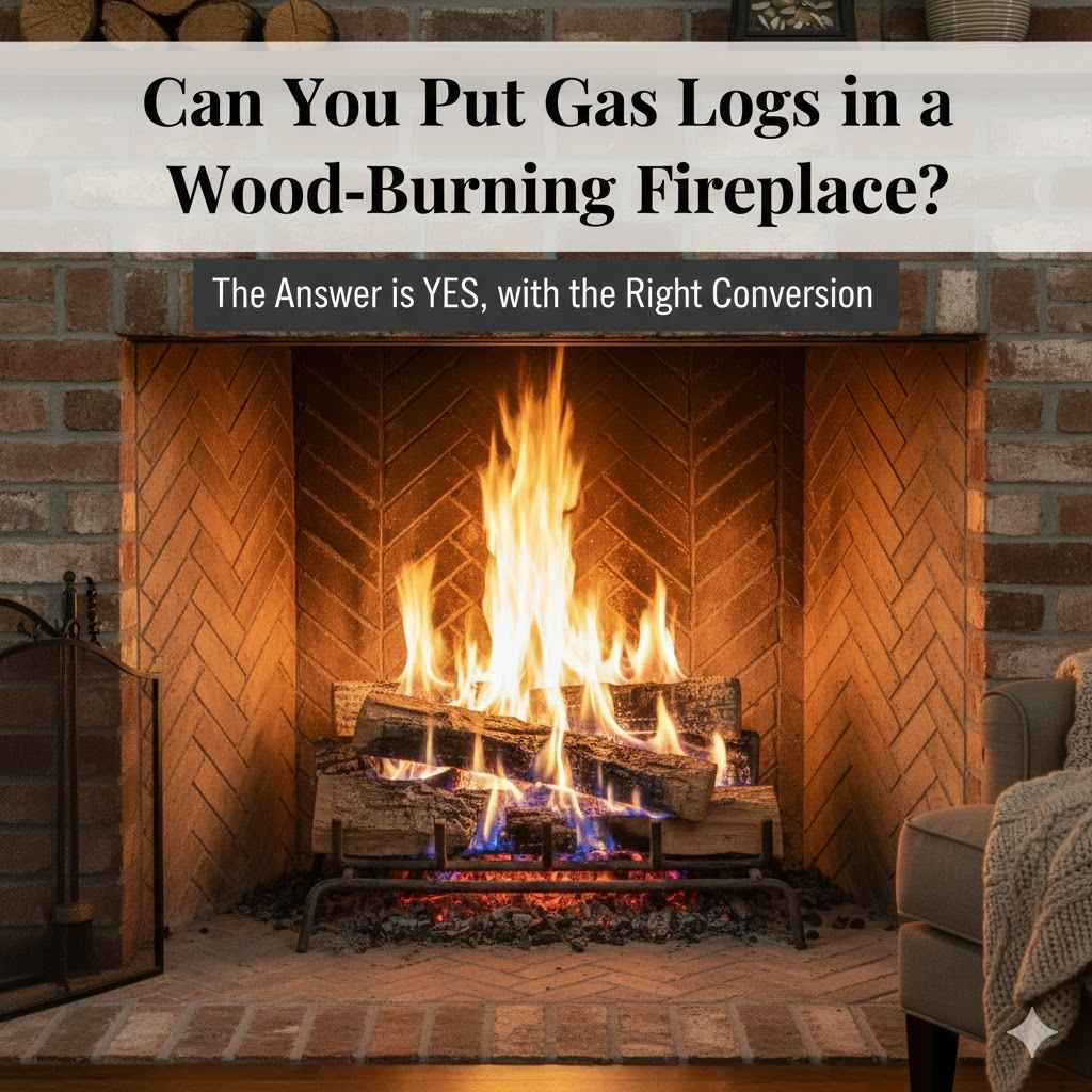 Can You Put Gas Logs in a Wood-Burning Fireplace