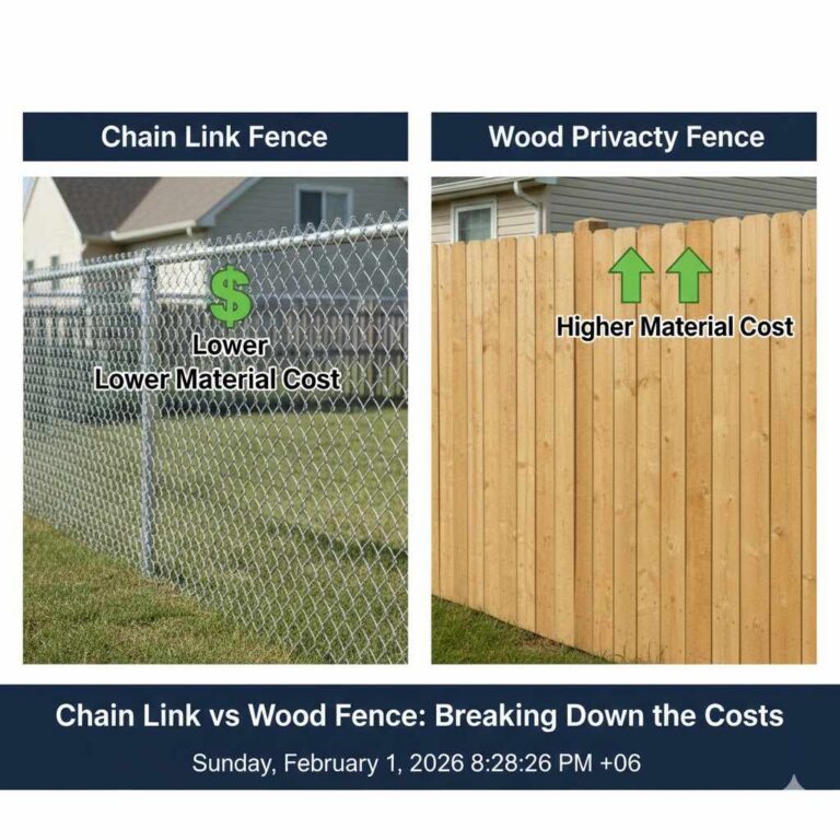 Chain Link vs Wood Fence
