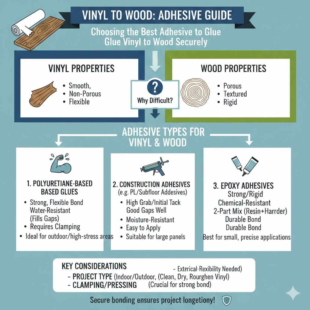 Choosing the Best Adhesive to Glue Vinyl to Wood