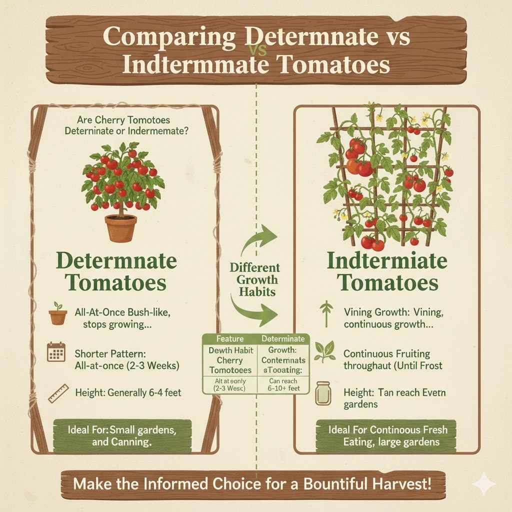 Comparing Determinate and Indeterminate Cherry Tomatoes