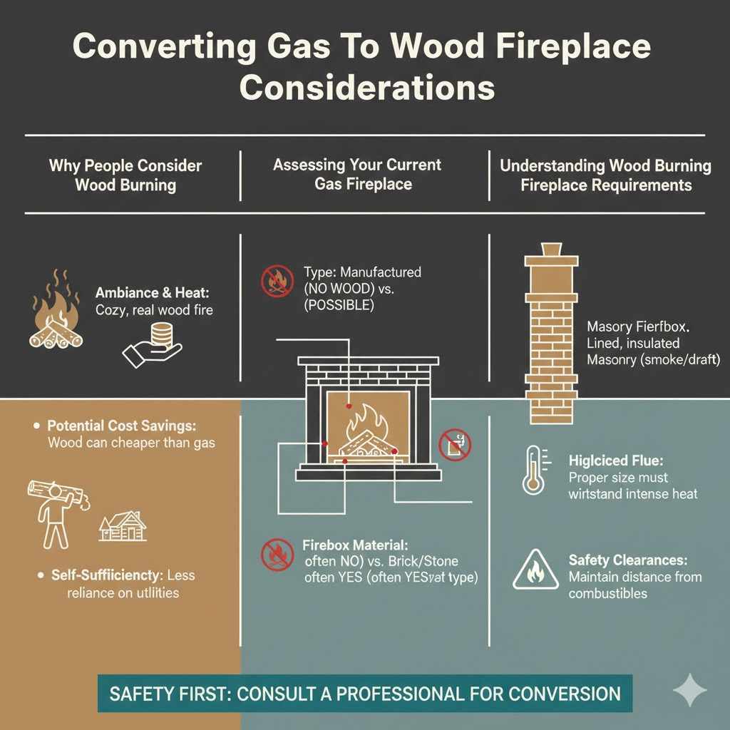 Converting Gas To Wood Fireplace Considerations