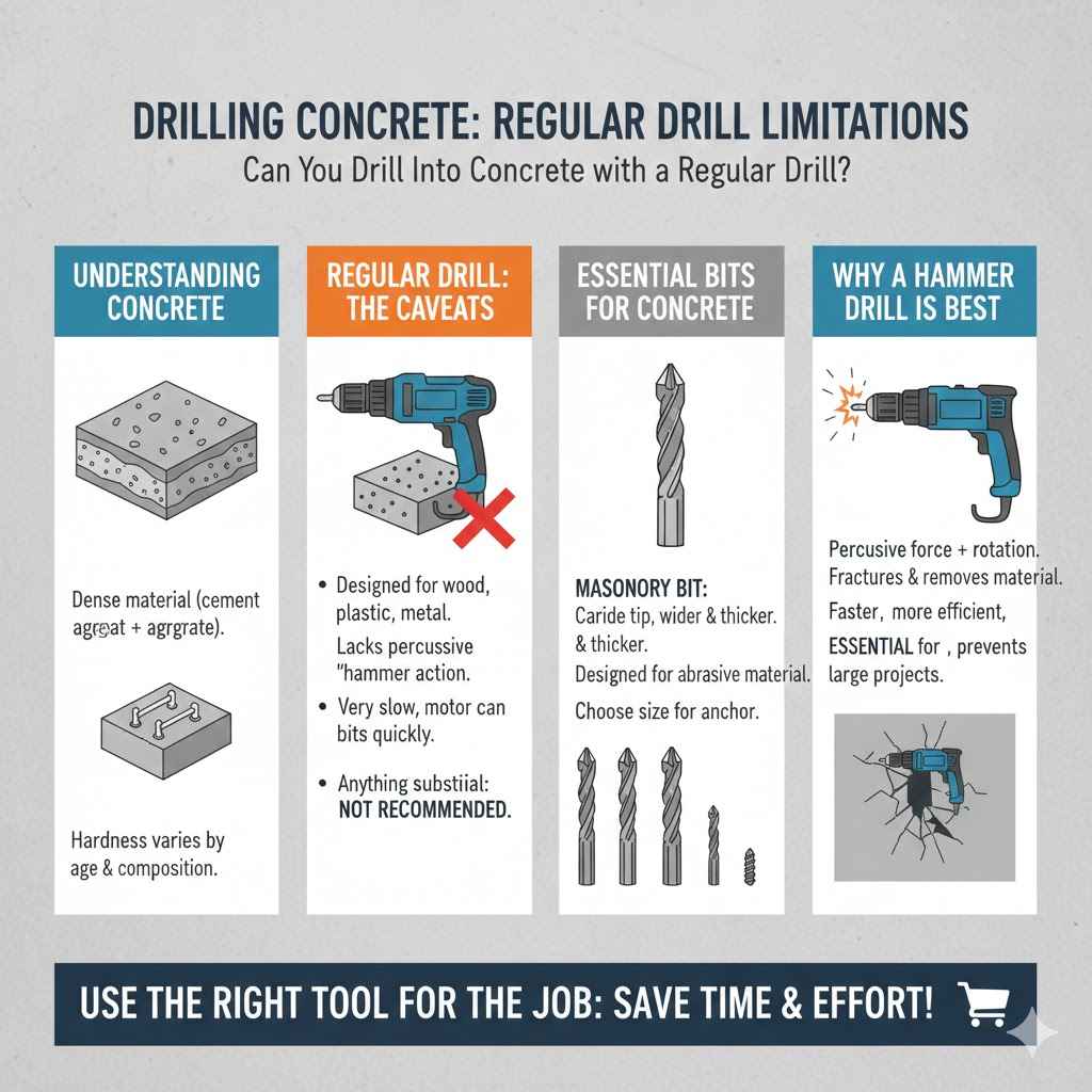 Drilling Concrete with a Regular Drill