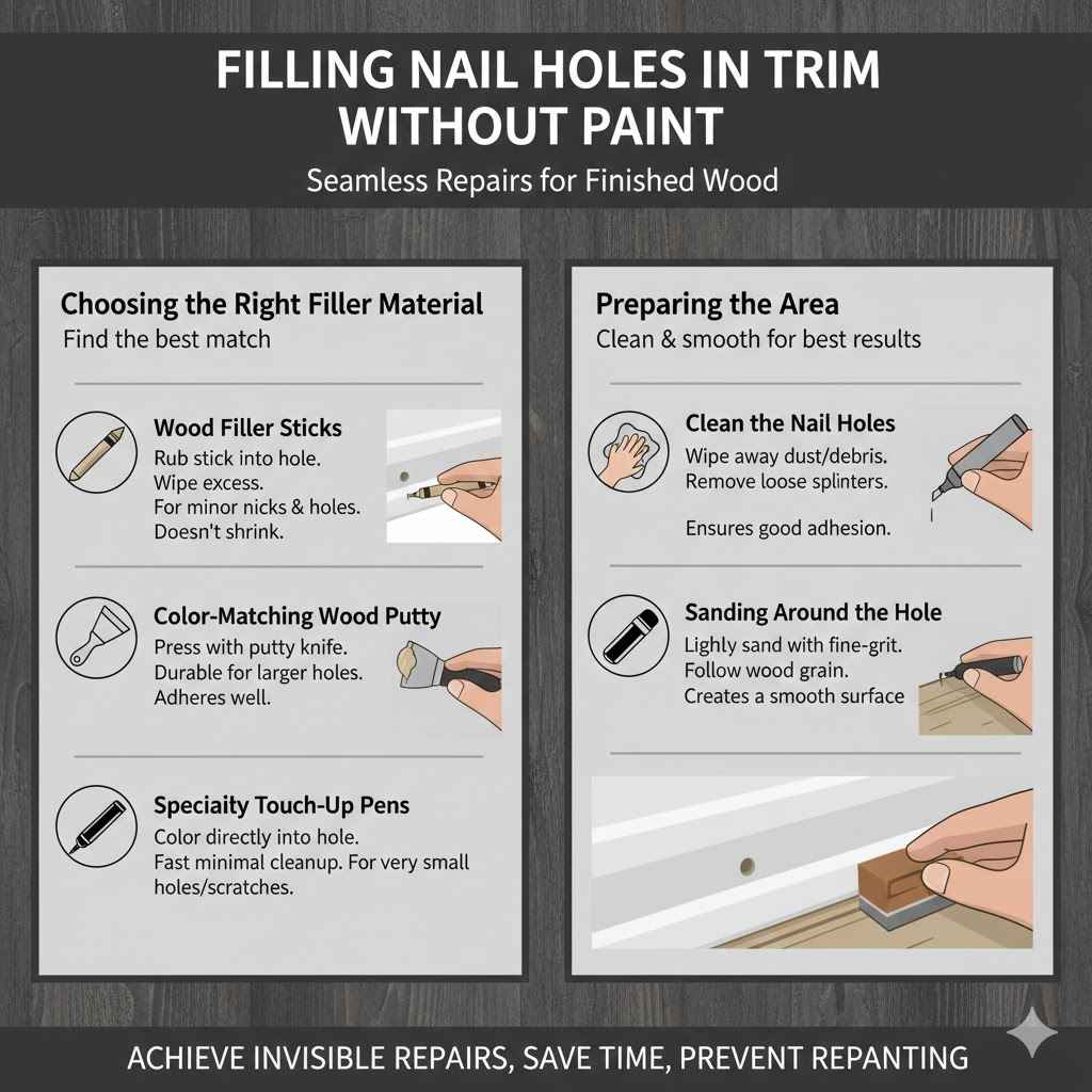 Filling Nail Holes in Trim Without Paint