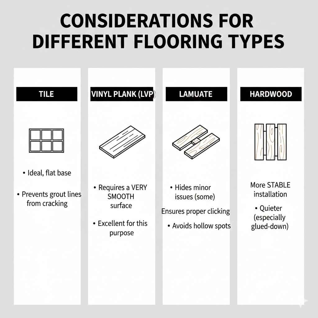 Considerations for Different Flooring Types