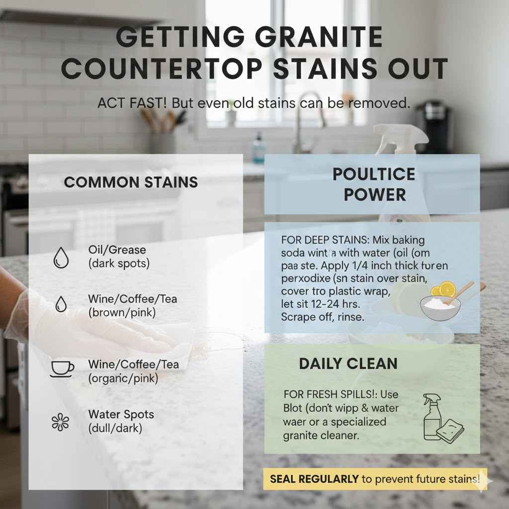 Getting Granite Countertop Stains Out