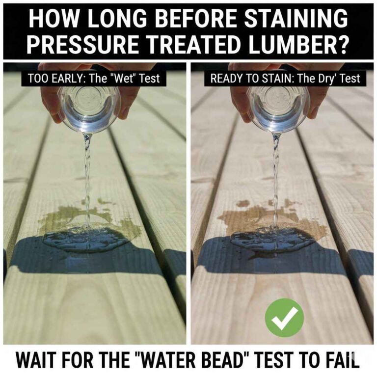 How Long Before Staining Pressure Treated Lumber