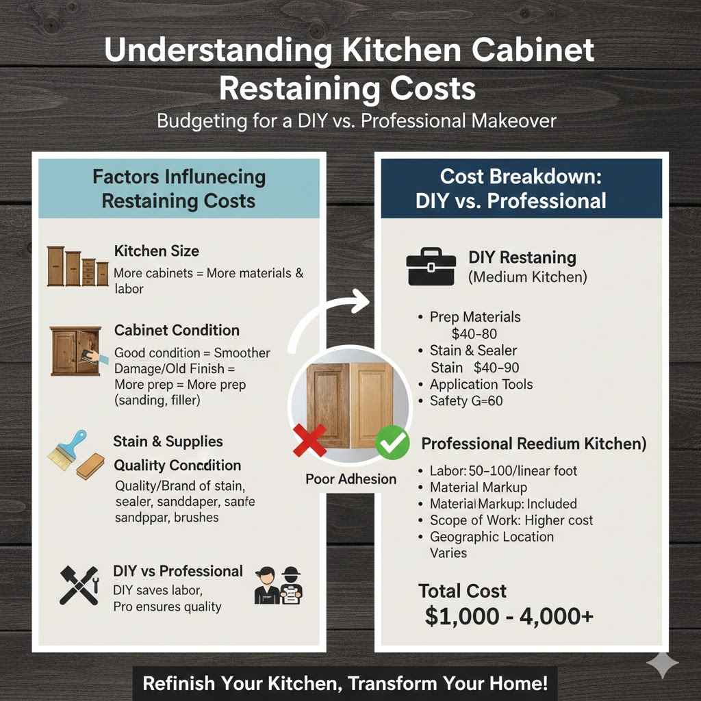 Understanding Kitchen Cabinet Restaining Costs