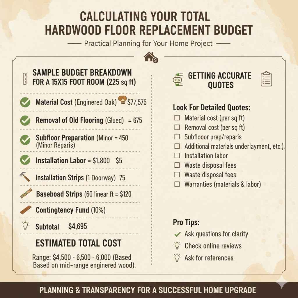 Calculating Your Total Hardwood Floor Replacement Budget