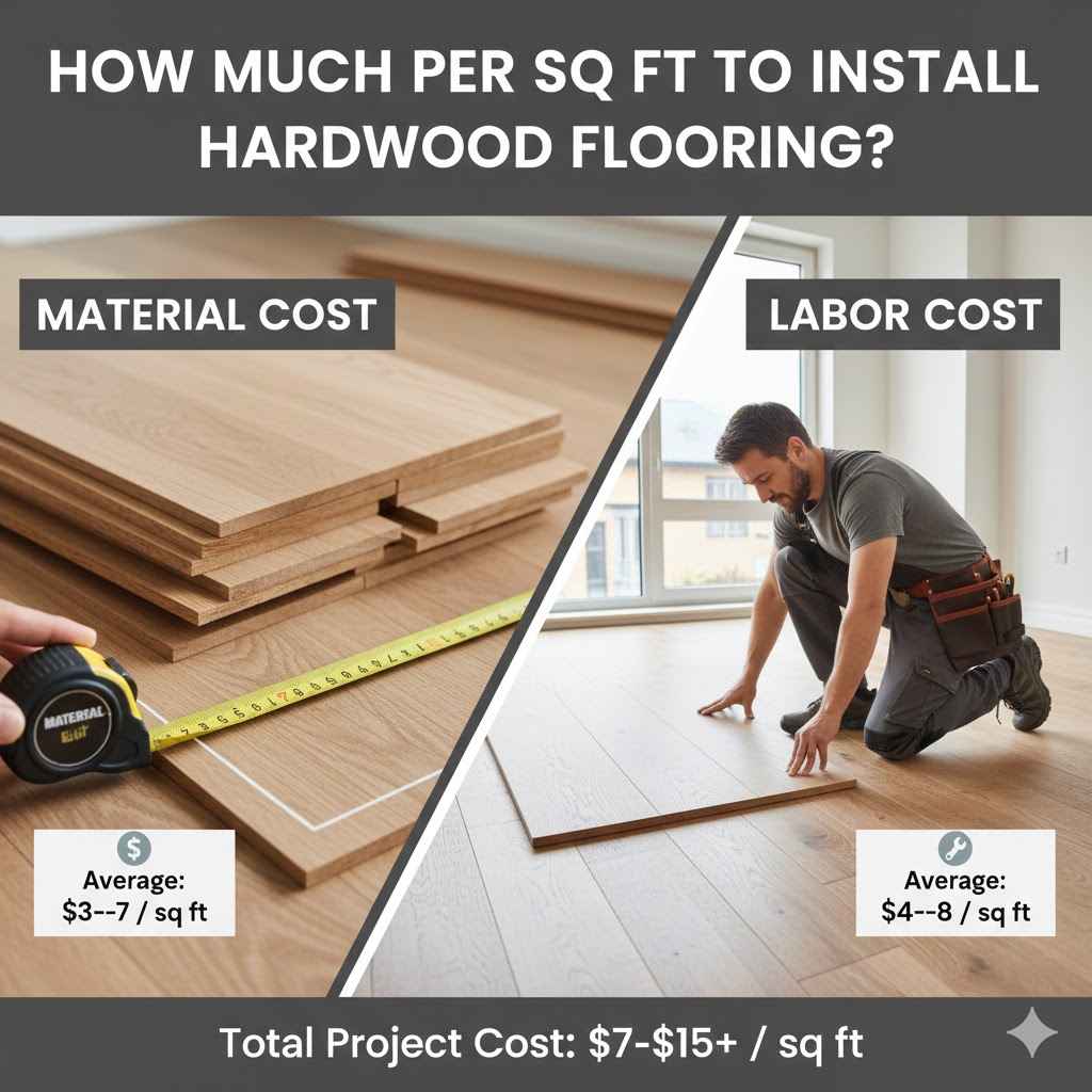 How Much Per Sq Ft To Install Hardwood Flooring