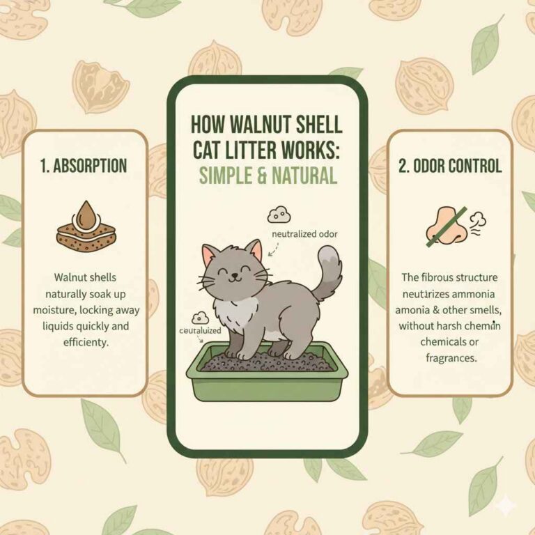 How Walnut Shell Cat Litter Works Simple