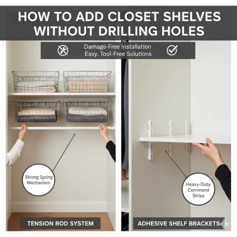 How to Add Closet Shelves Without Drilling Holes
