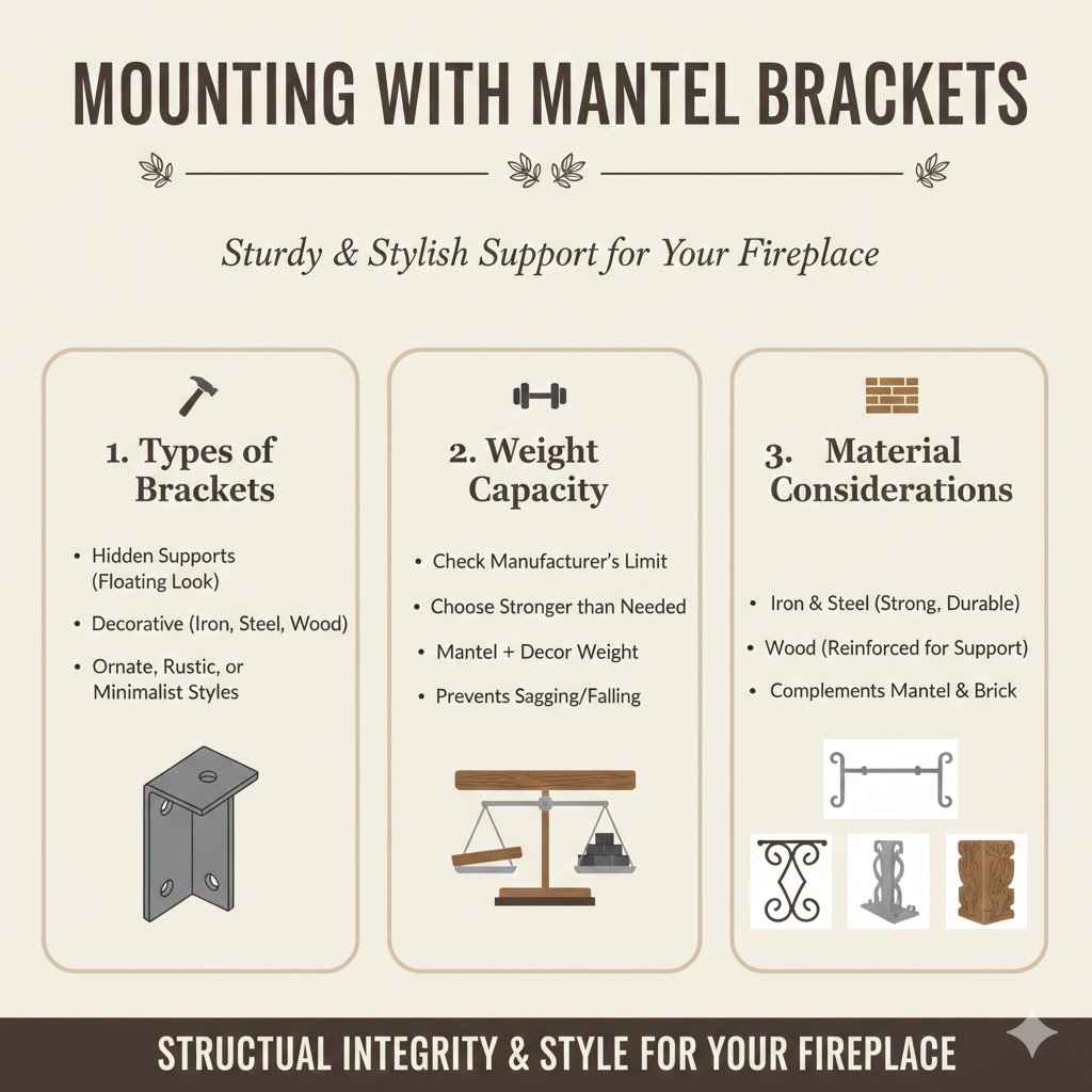 Mounting with Mantel Brackets