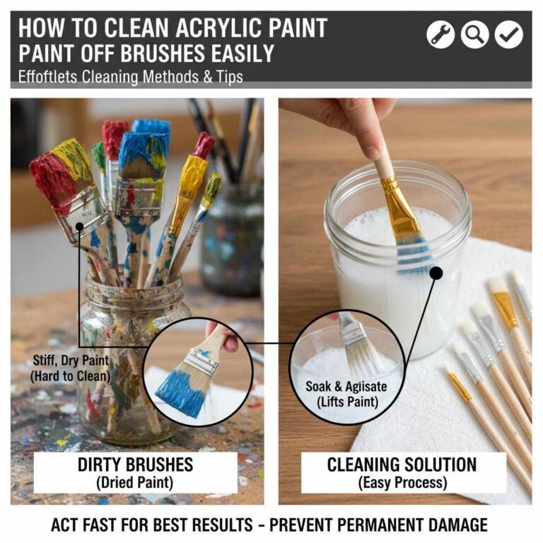 How to Clean Acrylic Paint Off Brushes Easily