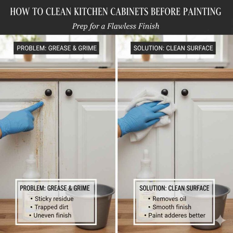 How to Clean Kitchen Cabinets Before Painting