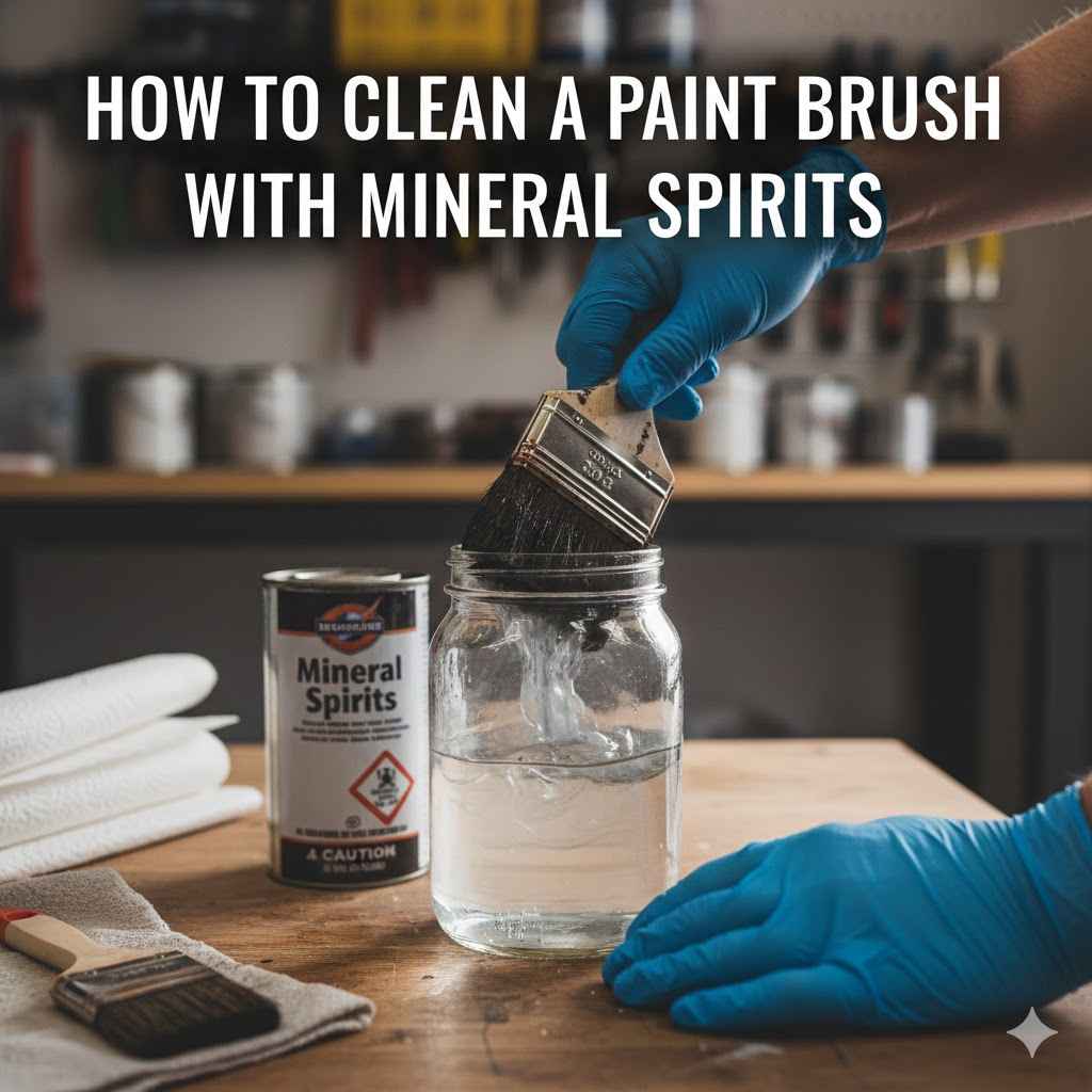 How to Clean a Paint Brush With Mineral Spirits