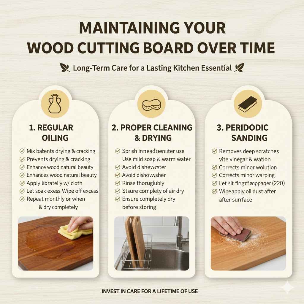 Maintaining Your Wood Cutting Board Over Time