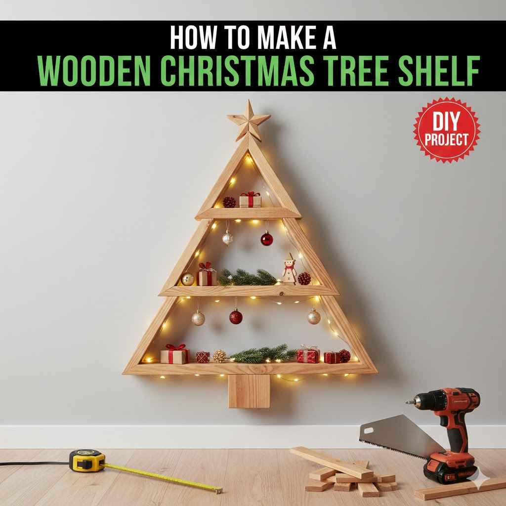 How to Make a Wooden Christmas Tree Shelf