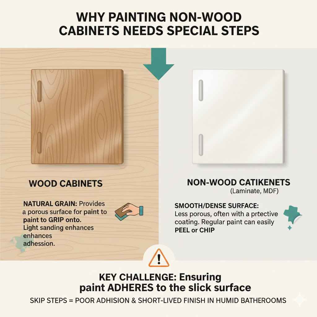 Why Painting Non-Wood Cabinets Needs Special Steps