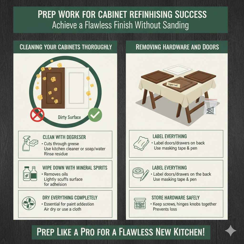 Prep Work for Cabinet Refinishing Success