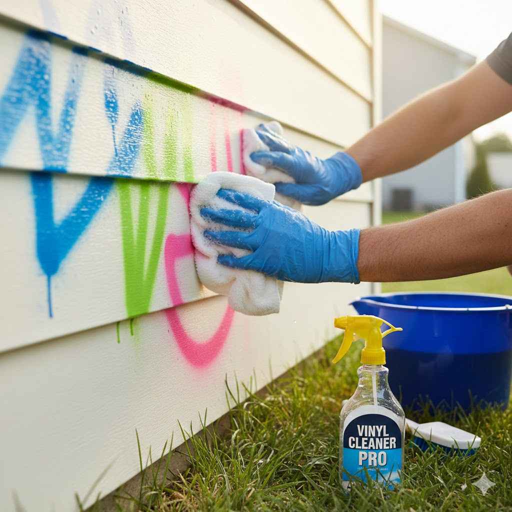 How to Remove Spray Paint From Vinyl Siding