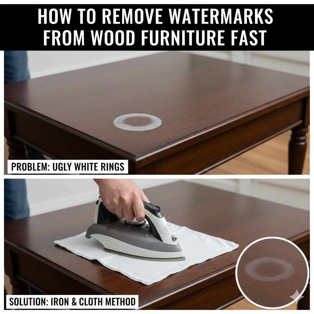 How to Remove Watermarks from Wood Furniture Fast