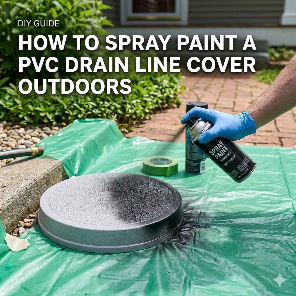How to Spray Paint a PVC Drain Line Cover Outdoors