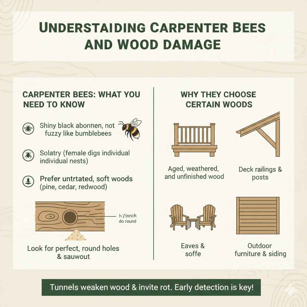 Understanding Carpenter Bees and Wood Damage