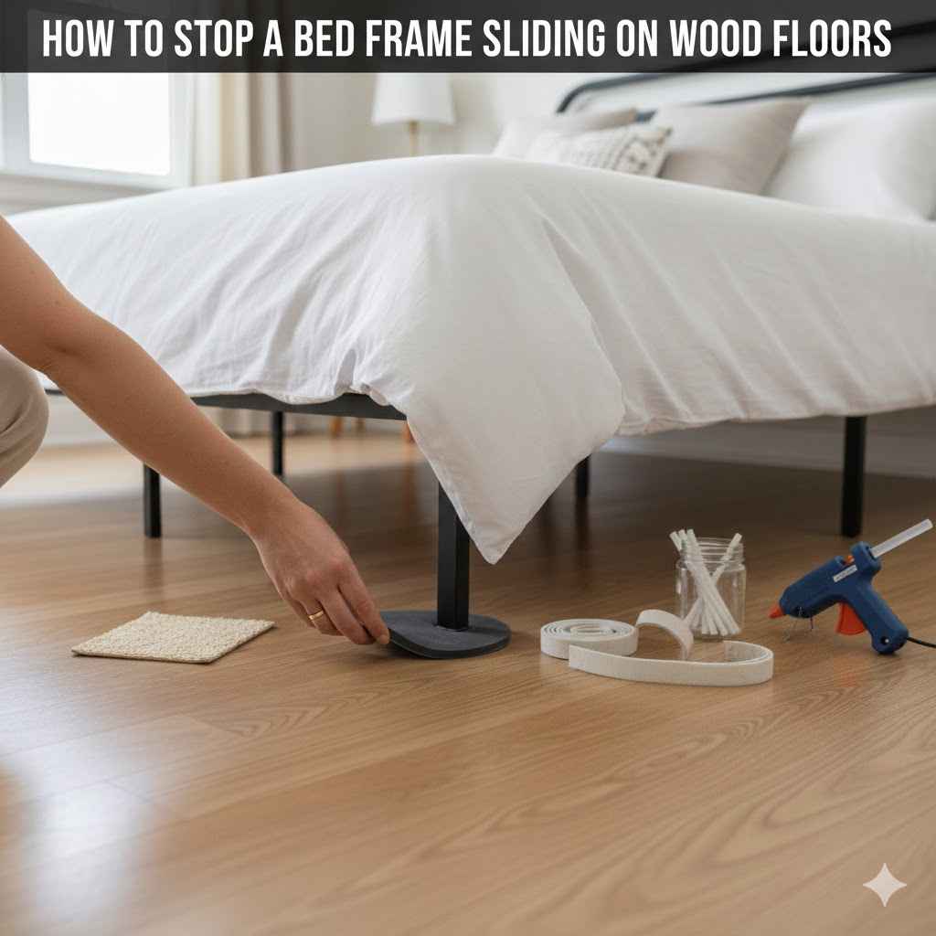 How to Stop a Bed Frame Sliding on Wood Floors