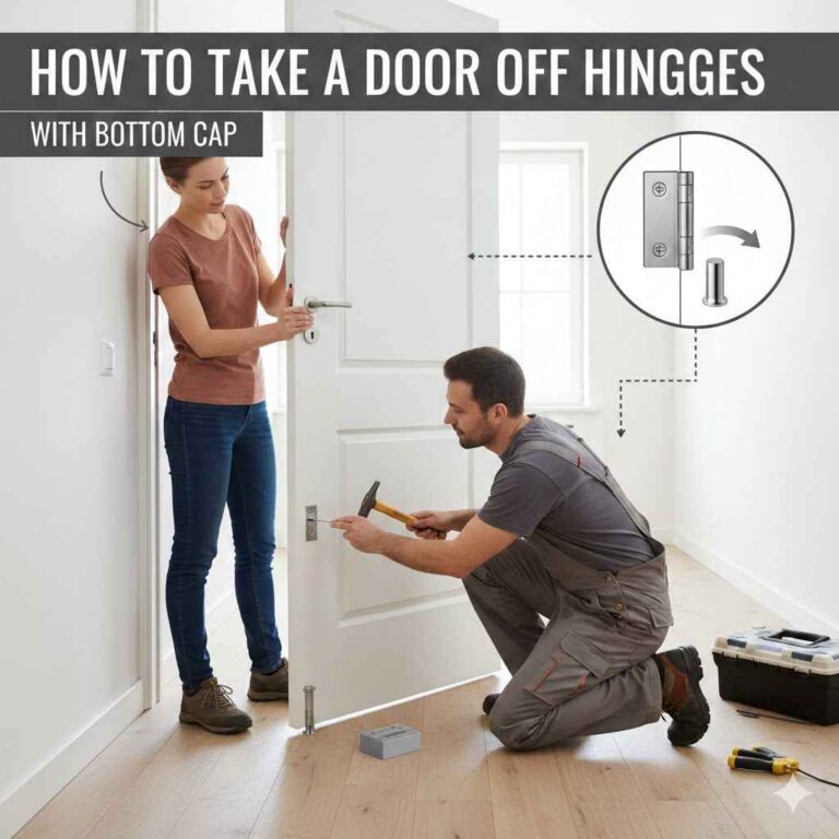 How to Take a Door Off Hinges With Bottom Cap